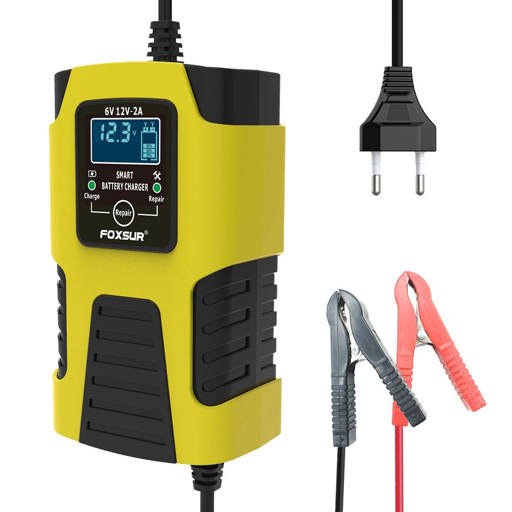 Motorcycle battery charger 6V, 12V pedal lead-acid battery fully intelligent repair multi-purpose charger  FBC061202D