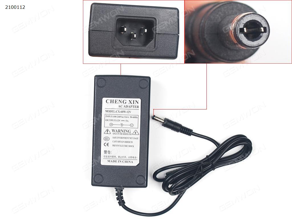 LCD 12V 5A Φ5.5*2.5mm 60W (High Copy) Laptop Adapter 12V 5A Φ5.5*2.5MM