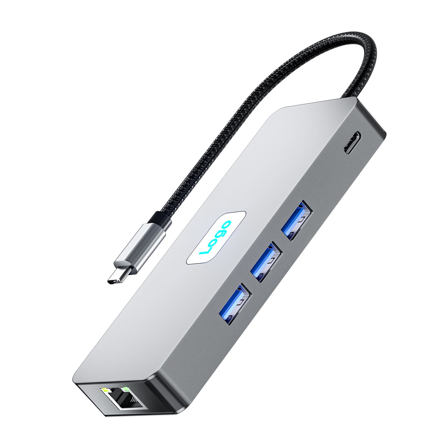 Type-c docking station, USB3.2 extender, Gigabit network port, notebook cable collector, docking station, HDTV 4K60Hz*2+DP 4K60Hz+ Gigabit network port +USB3.0*3+PD100W  BYL-2401