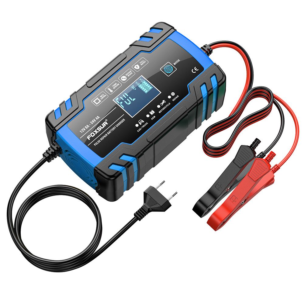 12V and 24V multi-functional intelligent charger, universal charger for motorcycles, cars and trucks, repair type charger  FBC122408D