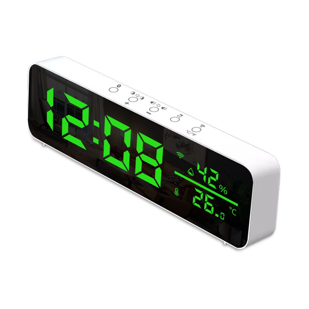 tuya app Temperature and humidity multi-function alarm clock Creative LED clock wifi thermometer Smart home temperature and humidity smart home control system  SZ01