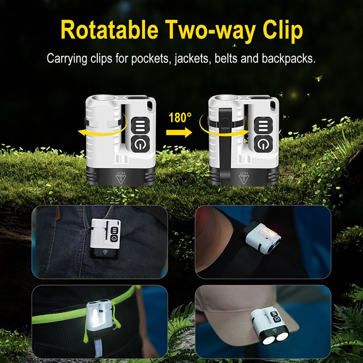 High light 1600LM flashlight Multi-functional strong light magnetic working light can be rotated holding flashlight type-c charging portable lanyside  U6
