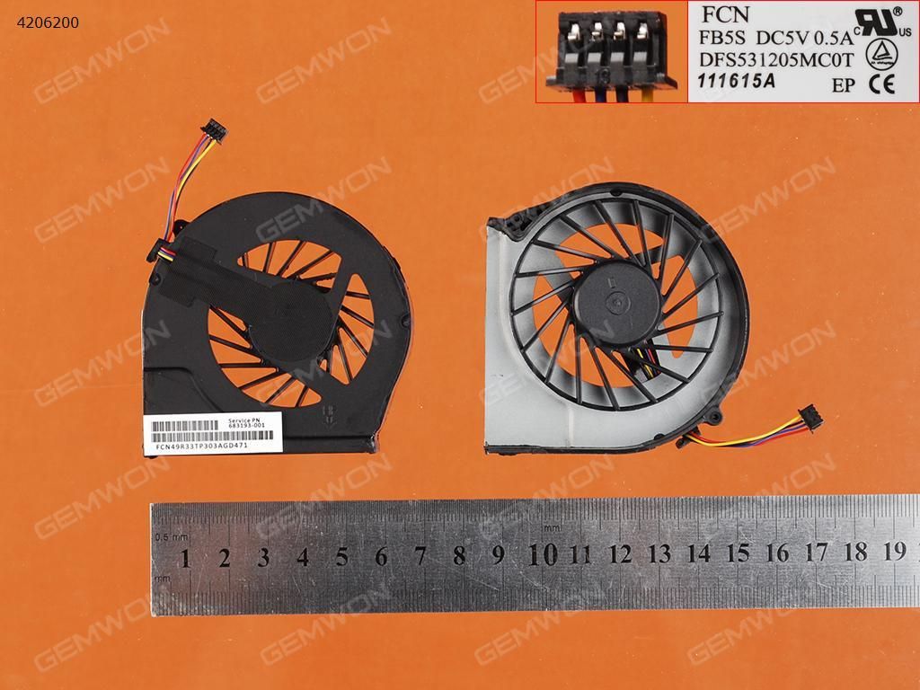 HP G4-2000 G6-2000 G7-2000(4 Pins,High copy) Laptop Fan KPT49R33TP203B1D114  FAR3300EPA 683193-001    DFS531205MCOT